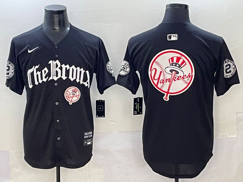 Men 2025 New York Yankees Blank Black Five generations Joint Name Nike MLB Jersey style 28